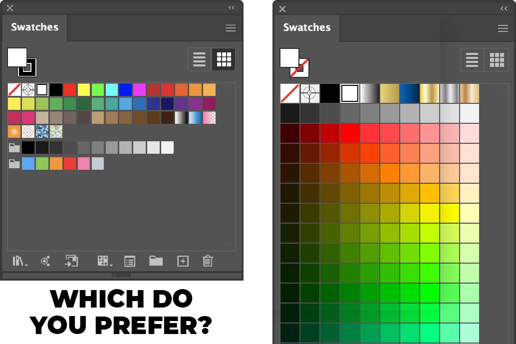 Use Swatches Instead of the Color Panel